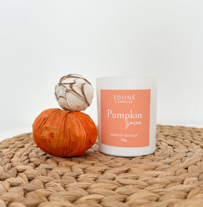 Set of 3 Autumn Scented Candles: Pumpkin, Chestnut and Tangerine