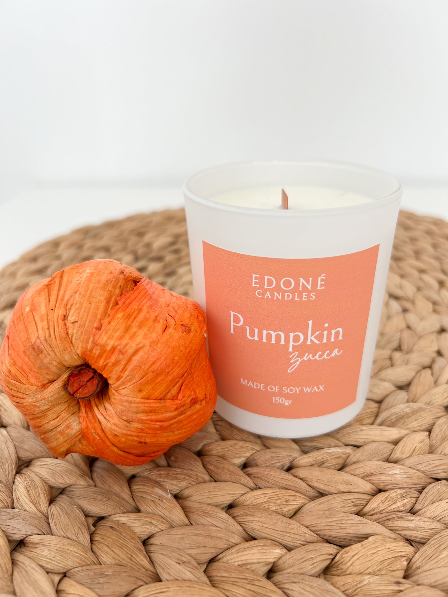 Set of 3 Autumn Scented Candles: Pumpkin, Chestnut and Tangerine